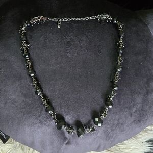 Black Beaded Necklace